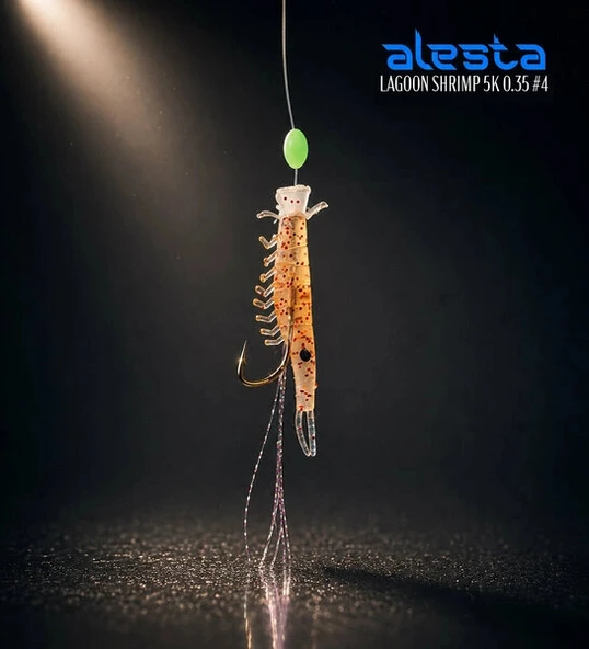 ALESTA LAGOON SHRIMP RIG X0288 5 KÖSTEK 0.35MM NO:4 İĞNE RENK:HONEY ürün görseli 1