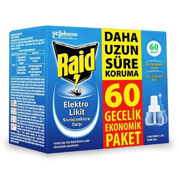 Elektro Likit Sivrisineksiz Etkin Koruma 60 Gece Yedek Şişe (4 ADET) ürün görseli 1
