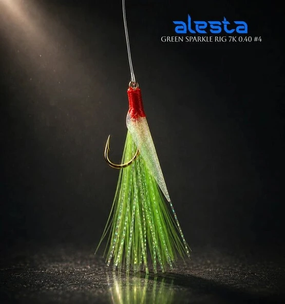 ALESTA GREEN SPARKLE RIG X0244 7 KÖSTEKLİ HAZIR TAKIM 0.33MM NO:10 İĞNE ürün görseli 1