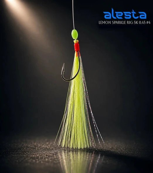 ALESTA LEMON SPARKLE RIG X0262 5 KÖSTEKLİ HAZIR TAKIM 0.37MM NO:8 İĞNE ürün görseli 1