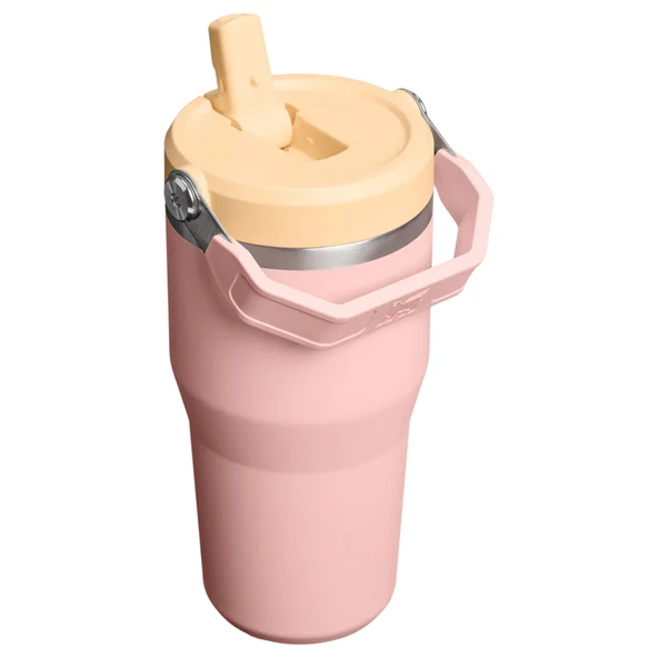 The IceFlow Flip Straw 2.0 Tumbler 0.6L / 20oz Peach Rose (New) (3 ADET) ürün görseli 1