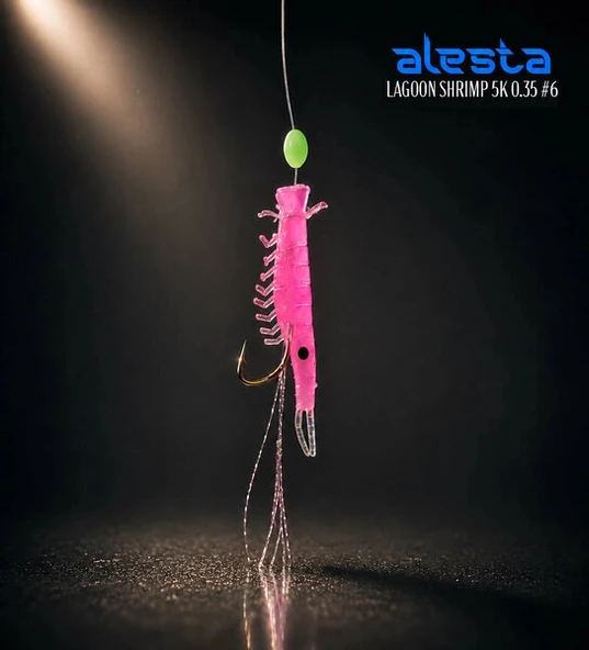 ALESTA LAGOON SHRIMP RIG X0288 5 KÖSTEK 0.35MM NO:6 İĞNE RENK:PINK ürün görseli 1