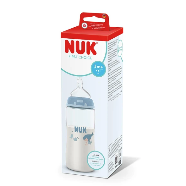 First Choice PP Biberon, 300 ml, Mavi, Erkek (4 ADET) ürün görseli 1
