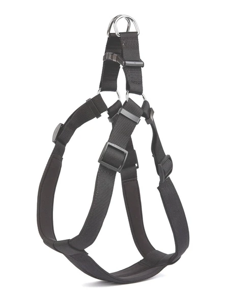 Doggie Konforlu Dokumadan El Yapımı Ronin Model Köpek Göğüs Tasması 3XL-3x75-85cm - Black ürün görseli 1