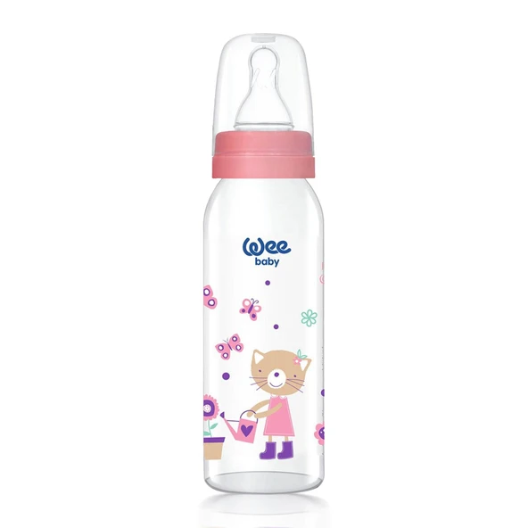 876 Wee Baby  Cam Biberon 250 ml Pembe (2 ADET) ürün görseli 1