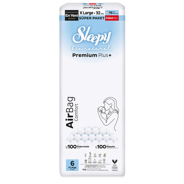 Bio Natural Külot Bez, 6 Beden 32 Adet (2 ADET) ürün görseli 1