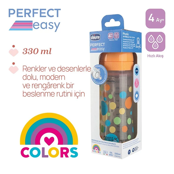 Perfect Easy Biberon PP 330 ml Hızlı Akış-Erkek - Resim 2