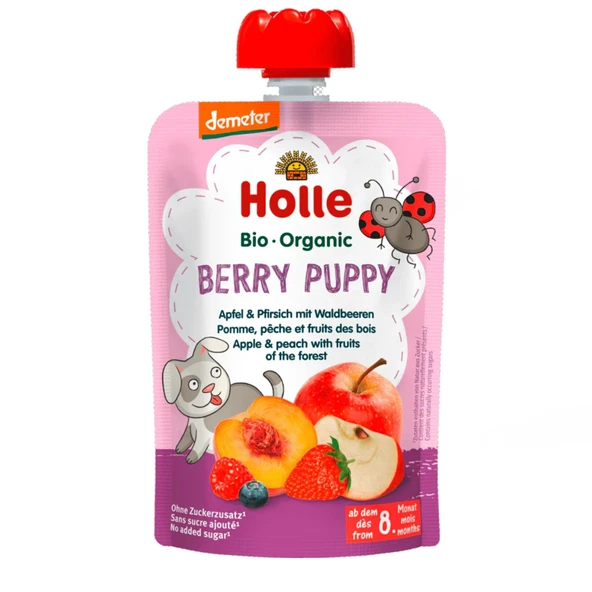 ORGANİK BERRY PUPPY (ELMA, ŞEFTALİ, ORMAN MEYVELERİ PÜRESİ) (2 ADET) ürün görseli 1
