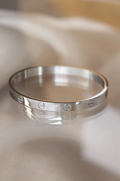 316L Çelik Silver Renk Bilezik ürün görseli 1