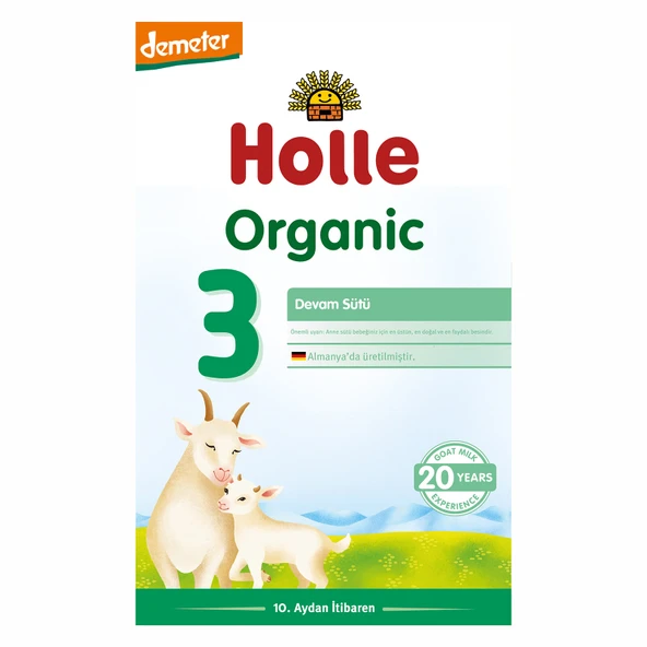 3 Organik Keçi Sütü Devam Formülü 400 gr 12+ Ay (5 ADET) ürün görseli 1
