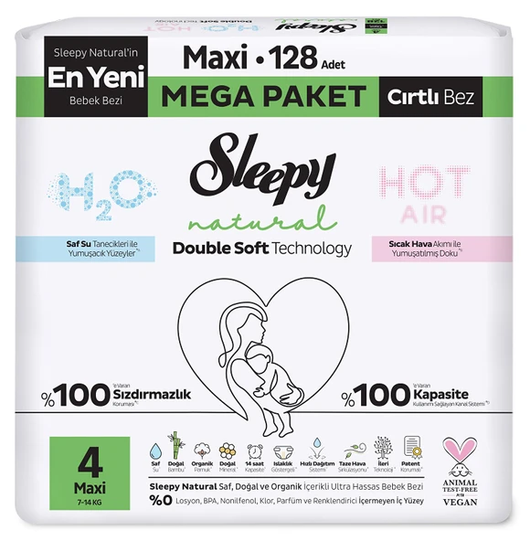 D.S Natural Mega 4 Beden 128 Adet (2 ADET) ürün görseli 1