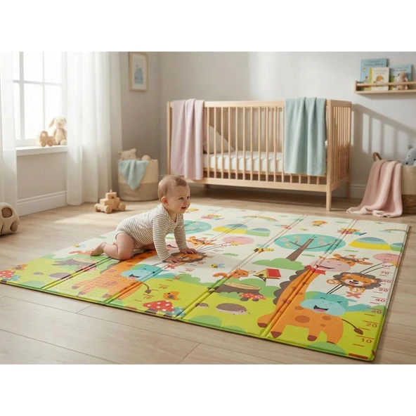Katlanabilir Oyun Matı Arabalar Ve Hayvanlar 150x200x1 Cm (4 ADET) ürün görseli 1