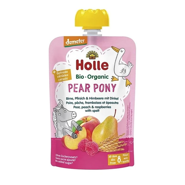ORGANİK PEAR PONY (BUĞDAY, ARMUT, ŞEFTALİ, AHUDUDU PÜRESİ) ürün görseli 1