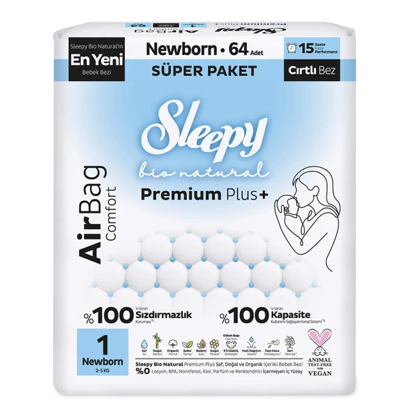 Bio Natural Airbag 1 Beden 64 Adet (2 ADET) ürün görseli 1