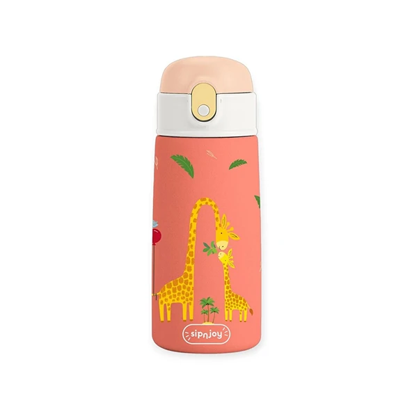 - SipSquad Çocuk Su Termosu | 480 ml - Giggle Giraffe (3 ADET) ürün görseli 1