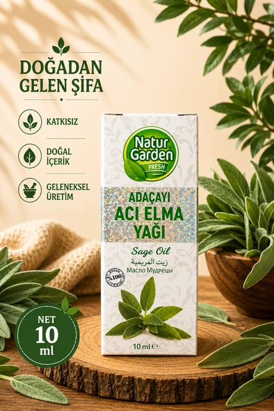 Natur Garden Adaçayı ( Acı Elma ) Yağı 10 ML ürün görseli 1