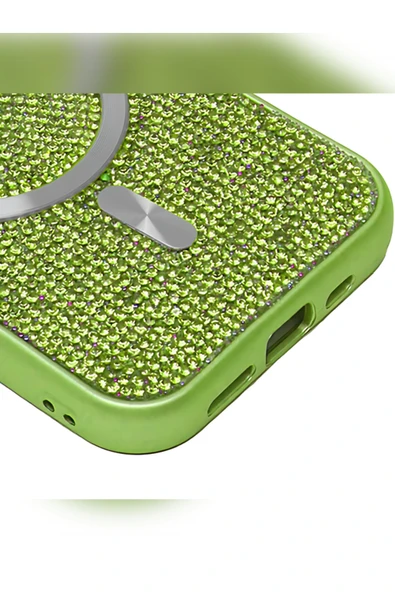 iPhone 11 Taşlı Magsafe Kılıf - Resim 9