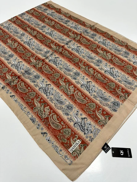 QASHKA Soft Pamuklu Şal Etro Desen LBD0517 ürün görseli 1