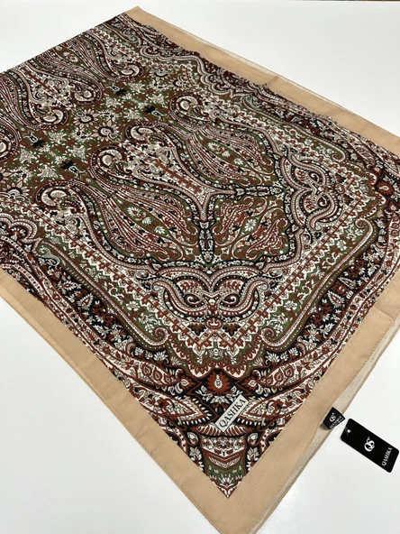 QASHKA Soft Pamuklu Şal Etro Desen LBD0917 ürün görseli 1