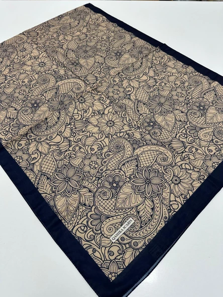 QASHKA Soft Pamuklu Şal Etro Desen LBD1115 ürün görseli 1