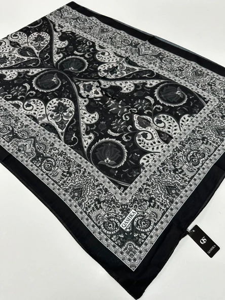 QASHKA Soft Pamuklu Şal Etro Desen LBD0401 ürün görseli 1