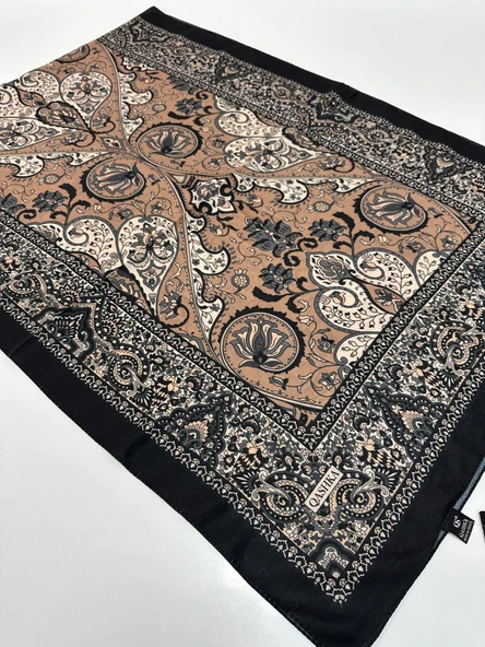 QASHKA Soft Pamuklu Şal Etro Desen LBD0415 ürün görseli 1