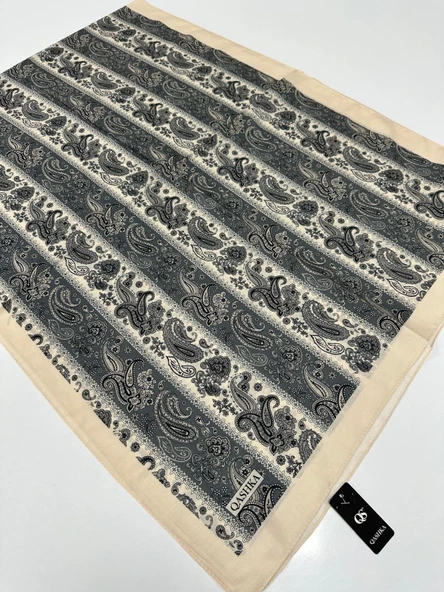 QASHKA Soft Pamuklu Şal Etro Desen LBD0519 ürün görseli 1
