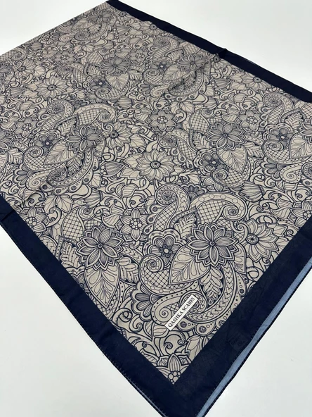 QASHKA Soft Pamuklu Şal Etro Desen LBD1103 ürün görseli 1