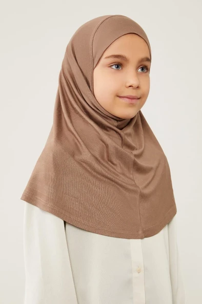 Lavender Pratik Çocuk Eşarp Karamel CPX0304 ürün görseli 1