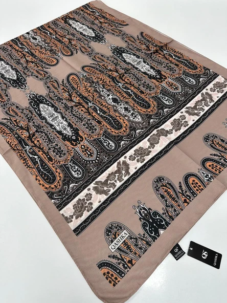 QASHKA Soft Pamuklu Şal Etro Desen LBD0615 ürün görseli 1
