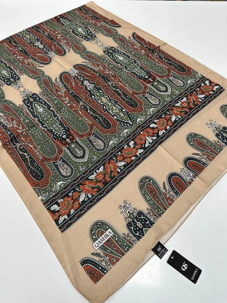 QASHKA Soft Pamuklu Şal Etro Desen LBD0613 ürün görseli 1