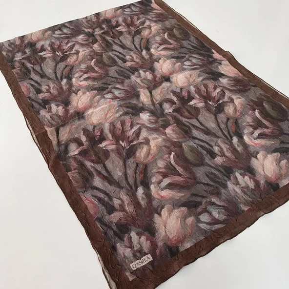 QASHKA Desenli Kraş Şal BCB0705 ürün görseli 1