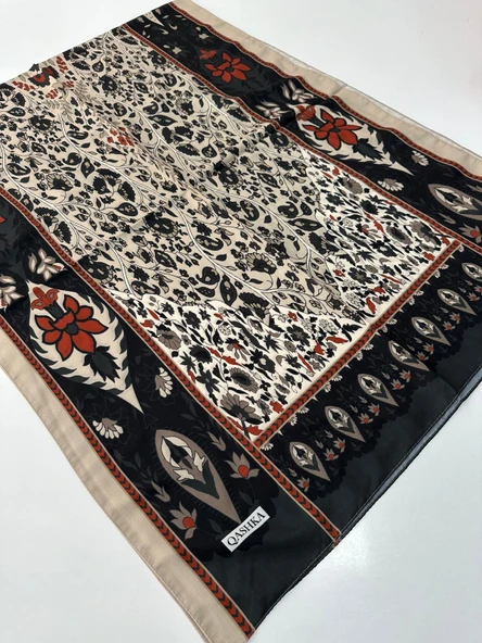 QASHKA Soft Pamuklu Şal Etro Desen LBD1524 ürün görseli 1