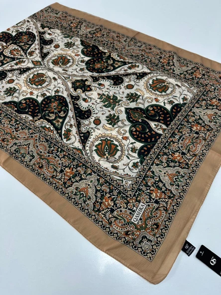 QASHKA Soft Pamuklu Şal Etro Desen LBD0403 ürün görseli 1