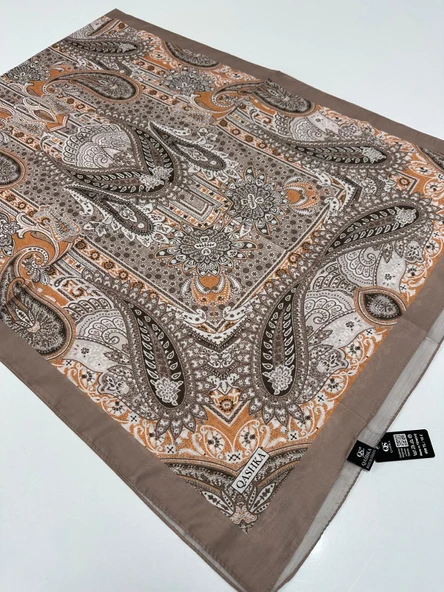 QASHKA Soft Pamuklu Şal Etro Desen LBD0809 ürün görseli 1