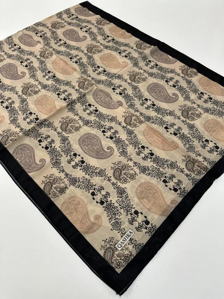 QASHKA Soft Pamuklu Şal Etro Desen LBD1401 ürün görseli 1