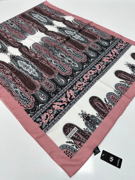 QASHKA Soft Pamuklu Şal Etro Desen LBD0614 ürün görseli 1