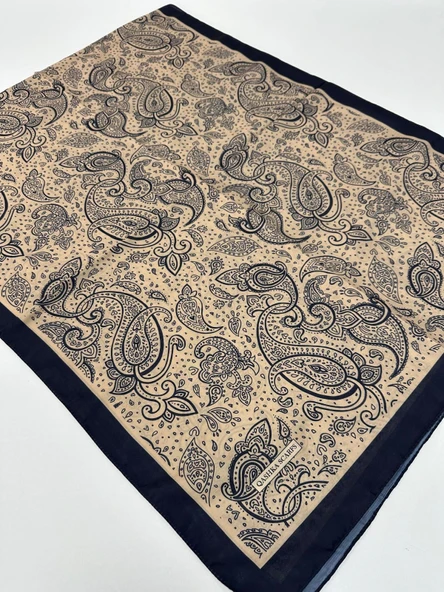 QASHKA Soft Pamuklu Şal Etro Desen LBD1004 ürün görseli 1