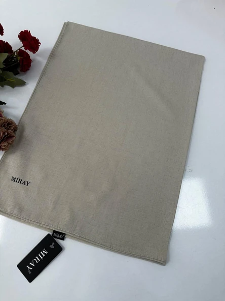 Miray Romeo Pamuk Keten Şal Renk: Kemik VDM0115 ürün görseli 1