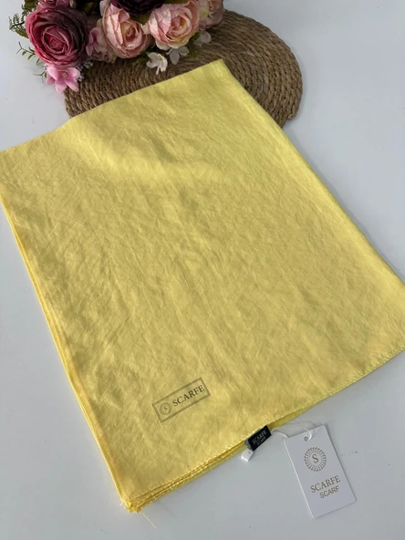 Scarfe Vual Şal Limon Sarısı VH0416 ürün görseli 1