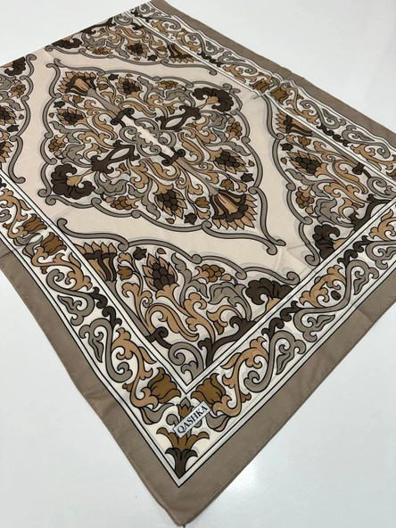 QASHKA Soft Pamuklu Şal Etro Desen LBD0717 ürün görseli 1