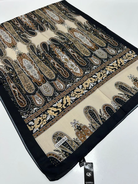 QASHKA Soft Pamuklu Şal Etro Desen LBD0622 ürün görseli 1
