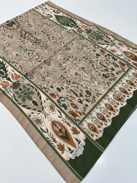 QASHKA Soft Pamuklu Şal Etro Desen LBD1514 ürün görseli 1