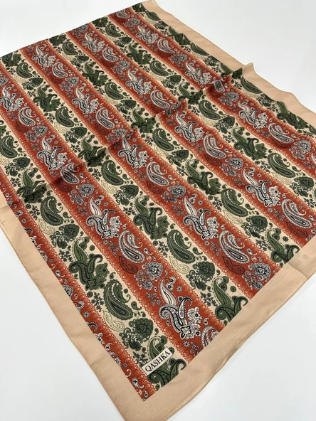 QASHKA Soft Pamuklu Şal Etro Desen LBD0507 ürün görseli 1
