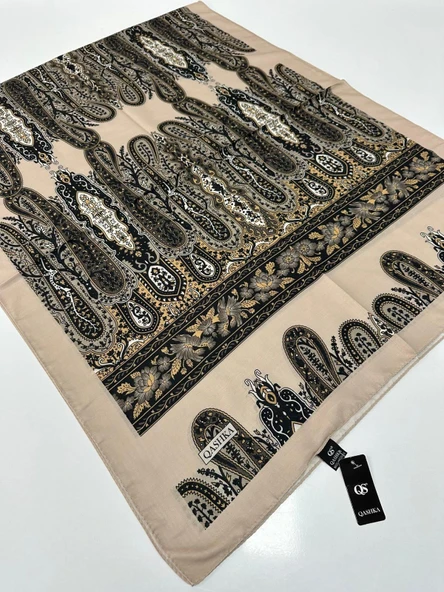 QASHKA Soft Pamuklu Şal Etro Desen LBD0612 ürün görseli 1