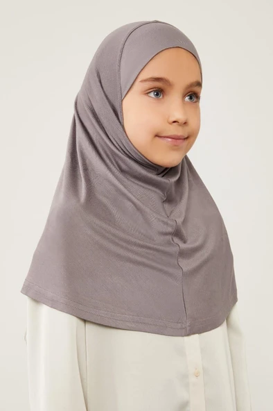 Lavender Pratik Çocuk Eşarp Gri CPX0310 ürün görseli 1