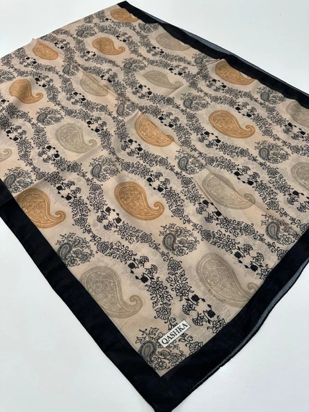 QASHKA Soft Pamuklu Şal Etro Desen LBD1407 ürün görseli 1