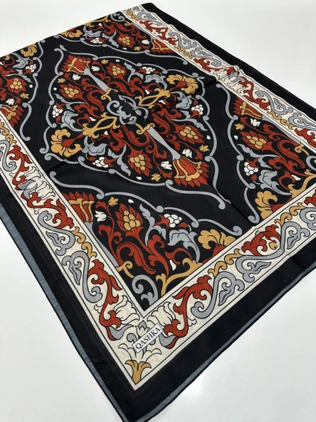QASHKA Soft Pamuklu Şal Etro Desen LBD0714 ürün görseli 1