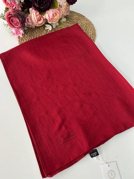 Scarfe Vual Şal Koyu Kırmızı VH0414 ürün görseli 1