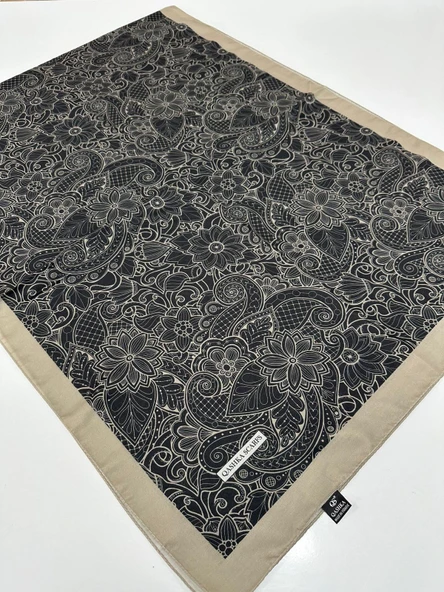 QASHKA Soft Pamuklu Şal Etro Desen LBD1116 ürün görseli 1